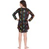 Harry Potter Girls Hogwarts Rainbow Hologram Raglan Nightgown Pajama Black - 3 of 3