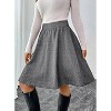 Women's Tweed A-Line Skirt - High Waist Flared Mini & Pleated Midi Styles for Fall Winter White - 4 of 4