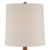360 Lighting Andi 25" High Mid Century Modern Table Lamp Green Ceramic Wood Single White Shade Living Room Bedroom Bedside Nightstand Colors May Vary - 3 of 4