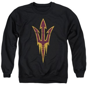 Men's Arizona State University Distressed Primary Crewneck Sweatshirt - 1 of 4