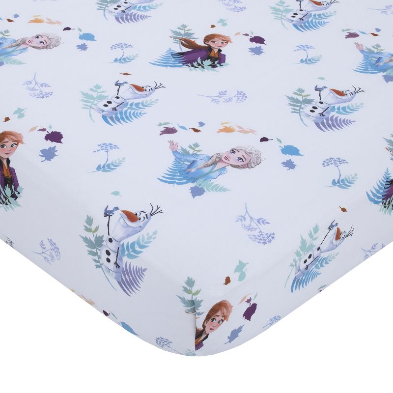 Disney Frozen 2 Nature is Magical Purple, Blue and White 4 Piece Toddler Bed Set, 3 of 7