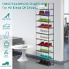 NewHome"10-Tier Tall Shoe Rack Organizer, Space-Saving Vertical Shelf for 25-30 Pairs, Non-Woven Fabric"Black - 3 of 4