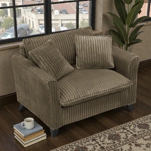 Mshliw Corduroy Lazy Sofa Chair with Backrest and Armrests, Single Sofa, Soft Cushion Single Seating Lounge Chair for Living Room Bedroom - 1 of 4