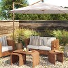 11' Round Offset Outdoor Patio Cantilever Umbrella with Light Wood Pole - Threshold™ - 2 of 4