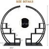 5 Tier Plant Stand, Half Moon Plant Shelf Ladder Flower Pot Stand Rack,Curved Flower Display Holder with Hanging,for Home Patio Lawn Garden Balcony - 3 of 4