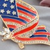 Anna-Kaci Crystal Rhinestone 4th of July American USA Flag Patriotic Pin Brooch - 2 of 4