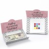 Big Dot of Happiness Pink Winter Wonderland - Holiday Snowflake Birthday Party or Baby Shower Money and Gift Card Holders - Set of 8 - 2 of 4