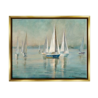 Stupell Industries Traditional Sailboats Water Lake Relaxed Nautical Painting