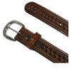 CTM Men's Big & Tall Leather Western Belt with Removable Buckle - 4 of 4