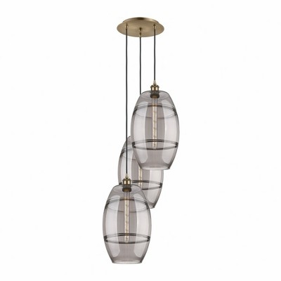 Vaz - 3 Light Cord Hung Multi Pendant In Industrial Style-56.25 Inches Tall and 16.5 Inches Wide