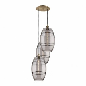 Vaz - 3 Light Cord Hung Multi Pendant In Industrial Style-56.25 Inches Tall and 16.5 Inches Wide - 1 of 1