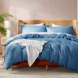 Nestl Soft Double Brushed Microfiber Duvet Cover Set with Button Closure - 1 of 4