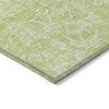 Artichoke Green And Ivory Floral Washable Indoor Outdoor Area Rug - 4 of 4