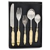 LunaLulinlk S/5 Cutlery In Box Multicolor + Steel Artful Feather-Shaped Handles - 2 of 4