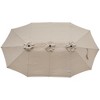 Northlight 15' Outdoor Patio Market Umbrella with Hand Crank, Beige - 3 of 4