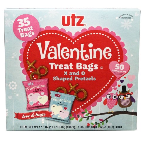Utz Valentine Fun Shaped Pretzel Exchange Snacks - 35/.5oz : Target