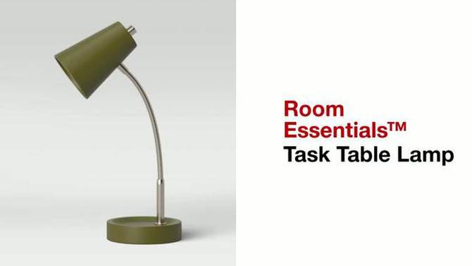 Task Table Lamp (Includes LED Light Bulb) - Room Essentials™, 2 of 11, play video