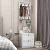 Sapphtopaz Nightstand with Large Storage Side Table with Drawers & Open Shelf Tall Bedside Table for Bedroom,Living Room - 4 of 4