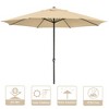 Yescom 13FT XL Large UV 30+ Aluminum Outdoor Patio Umbrella for Table Garden Deck Market Yard Restaurant Hotel Pool Tan - 3 of 4