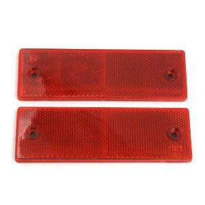 Unique Bargains Plastic Self Adhesive Reflector Plate for Car Truck Safety 5.7" Length Red 2 Pcs - 1 of 4