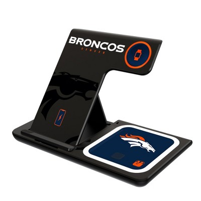 Keyscaper Denver Broncos Monocolor Tilt 15-Watt 3 in 1 Charging Station