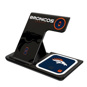Keyscaper Denver Broncos Monocolor Tilt 15-Watt 3 in 1 Charging Station - 1 of 4