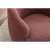 25.6'' Teddy Fabric Barrel Armchair with 360° Swivel, Ergonomic Backrest and Powder Coating Metal Base - 2 of 4