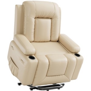 Power Lift Faux PU Recliner Chair - Heat and Massage, Adjustable Back & Legs, Heavy Duty Lift Sofa for Seniors, for Elderly and Mobility Impaired - 1 of 4