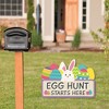 Big Dot of Happiness Easter Egg Hunt - Easter Bunny Party Yard Sign with Stakes - Double Sided Outdoor Lawn Sign - Set of 3 - 2 of 4