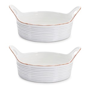 Ceramic Bowl with Handles (Set of 2) - 1 of 3