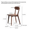 FURNIinspire Dining Chairs 31.5 Inch Wooden Dining Chair, Unupholstered Chair, Modern Dining Room Chair for Kitchen, Brown, 21.65"*19.69"*31.5" - 3 of 4