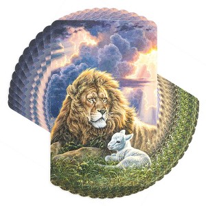 Dicksons Lion and Lamb 2.5 x 3.8 Inch Cardstock Keepsake Bookmark Pocketcard Pack of 12 - 1 of 4