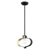 Livex Lighting Meadowbrook 1 - Light Pendant in  Black/Brushed Nickel - 3 of 4