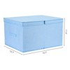 REGALWOVEN Fabric Collapsible Spacious Versatile Storage Bin with Lid and Handle 2 Pcs - 4 of 4