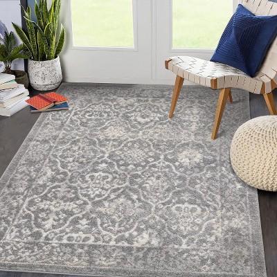Area Rug Moroccan Trellis Rugs for Living Room Bedroom Soft Boho Farmhouse Rug Stain Resistant Throw Carpet