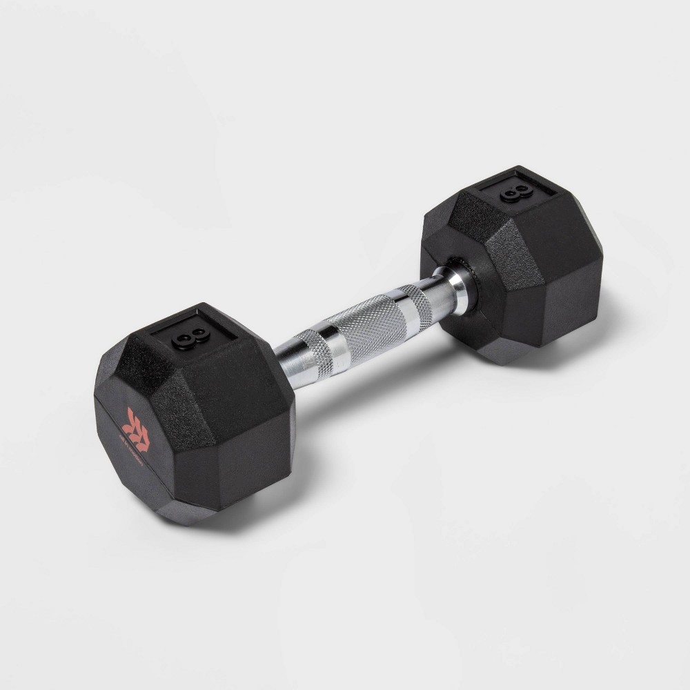 Photos - Barbells & Dumbbells Hex Dumbbell 8lbs Black - All In Motion™