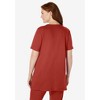 Woman Within Plus Size 7-Day Short-Sleeve Baseball Tunic - 3 of 4