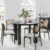 SpassWay 30"H Round Wood Dining Table Kitchen Table Conference Table with 4 Legs - 4 of 4