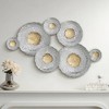 Dahlia Studios Silver and Gold Fan 39" Wide Metal Wall Art - 2 of 4