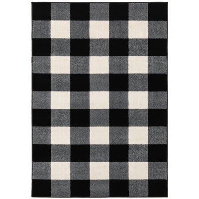Oriental Weavers Georgia 678D0 Black/ Ivory Indoor Area Rug - 5'3" x 7'3"