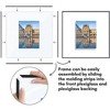 Americanflat 24x24 Floating Picture Frame  - Use as 11x14 Frame with Mat or 24x24 Frame Without Mat - Fusion Float Collection - Black - 3 of 4