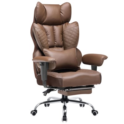 COMHOMA Big and Tall Office Chair with Footrest and Lumbar Support, High Back