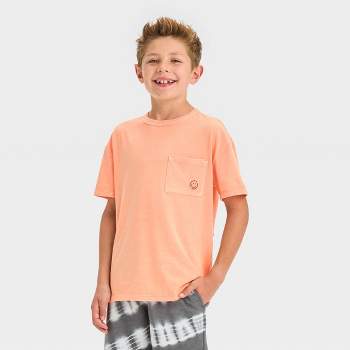Boys' Short Sleeve 'Worry Less Love More' Graphic T-Shirt - Cat & Jack™ Orange