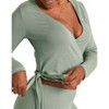 Adore Me Women's Pointelle Ballet Wrap Long Sleeve Lounge - 2 of 4