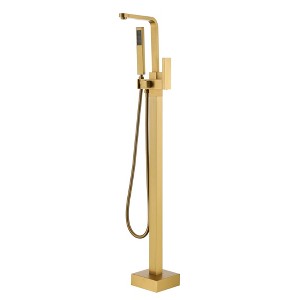 CASAINC 1-Handle Freestanding Tub Faucet with Handheld Shower Head in Brushed Nickel - 1 of 4