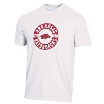 NCAA Arkansas Razorbacks Men's White Biblend T-Shirt