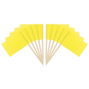 Unique Bargains Small Labeling Marking Cake Cocktail Decor Flag Toothpicks 100 Pcs - 1 of 4