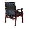 Ivy League Side Chair Black - Regency: Mahogany Frame, Brass Trim, Vinyl Upholstery - 3 of 4