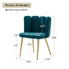 Barbara Contemporary Velvet Vanity Stool for Makeup Room, Moden Accent Side Chairs for Living Room with Shell Back and Golden Metal Legs | ARTFUL LIVING DESIGN - 4 of 4