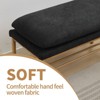 Airsurfer End of Bed Bench with Shelf, Linen Upholstered Shoe Storage Bench, Modern Bedroom Bench with Metal Legs, 300LB Capacity, Linen - 4 of 4